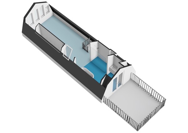 Floorplan - Oude Rijn 86, 2312 HH Leiden